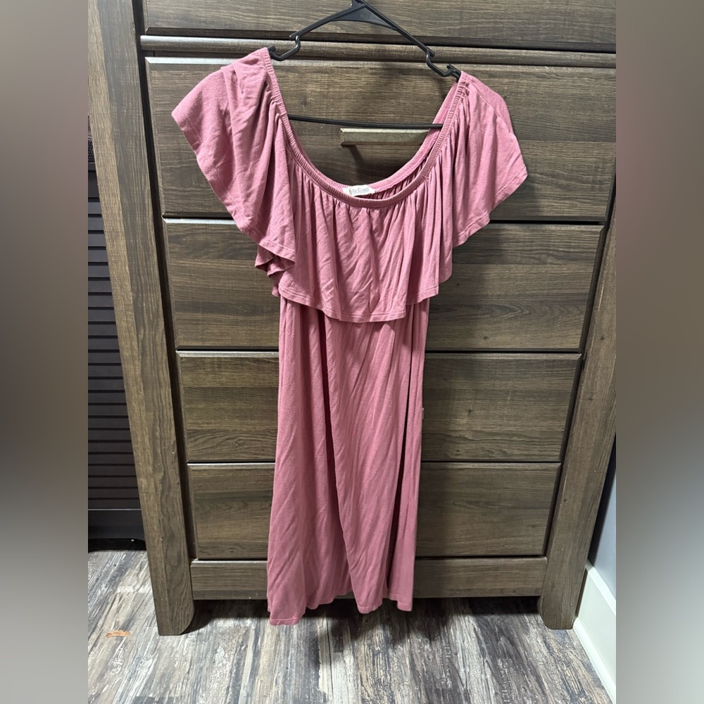 Elegant Pink Off-Shoulder Dress